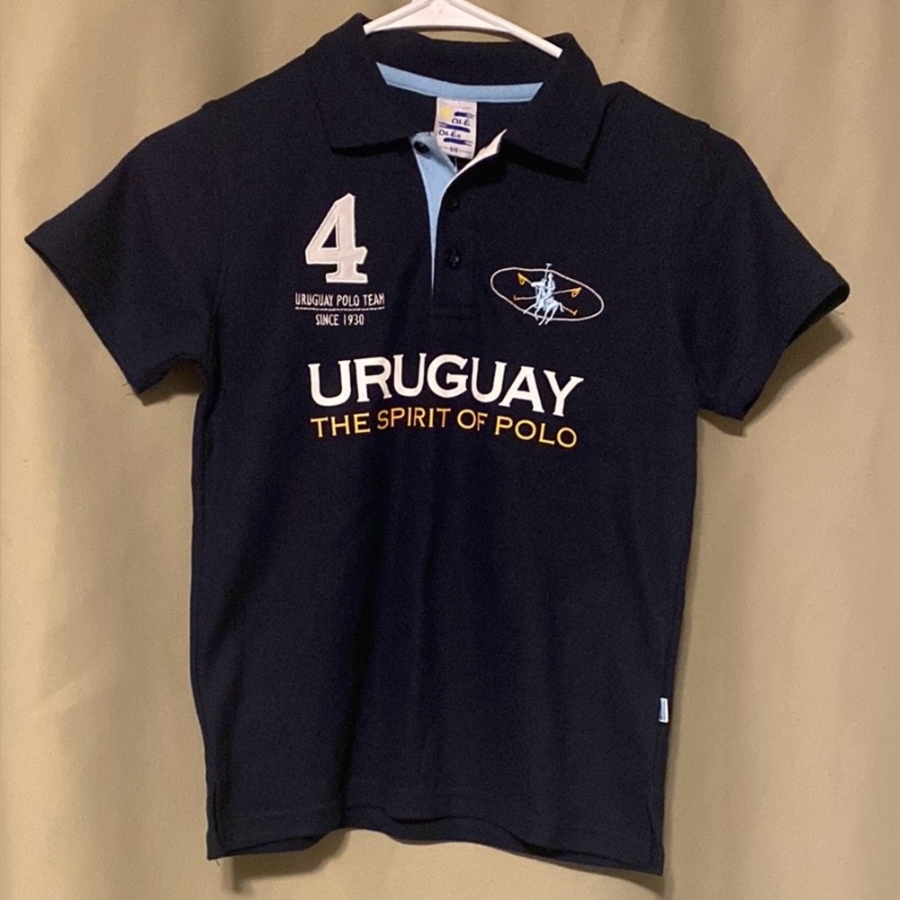 OLE OLE Uruguay The Spirit Of Polo Team 4 Kids Polo Shirt Size 6/8 NWT